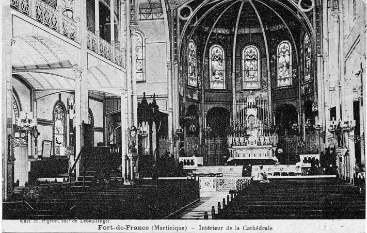 Martinique. Fort-de-France. Intérieur de la cathédrale