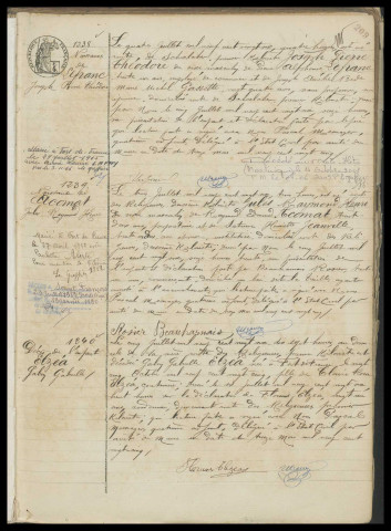 Naissances, reconnaissances, décès