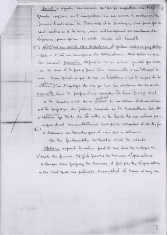 Cours de littérature dispensés par Aimé Césaire au lycée Schoelcher. Cours sur le 17ème et le 18ème siècle : photocopies de notes de cours prisent par Raymond Cottrell, camarade de classe de Michel Yang-Ting