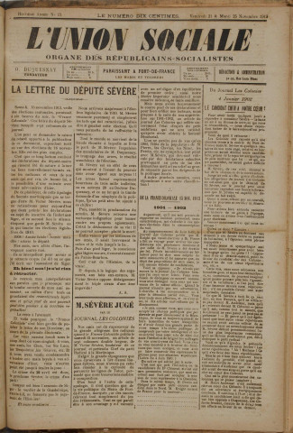 L'Union sociale (n° 73)