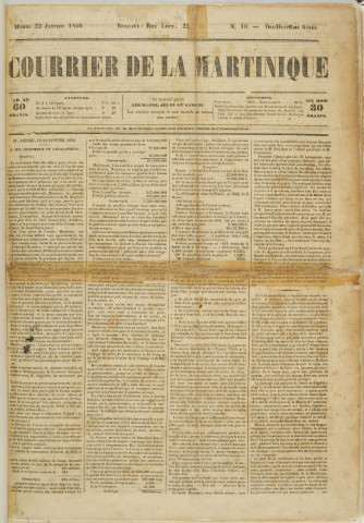 Le Courrier de la Martinique (1850, n° 10)