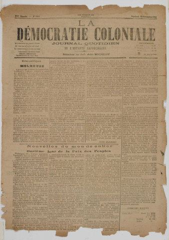 La Démocratie coloniale (n° 292)