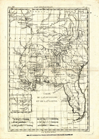 Carte de la Louisiane et de la Floride