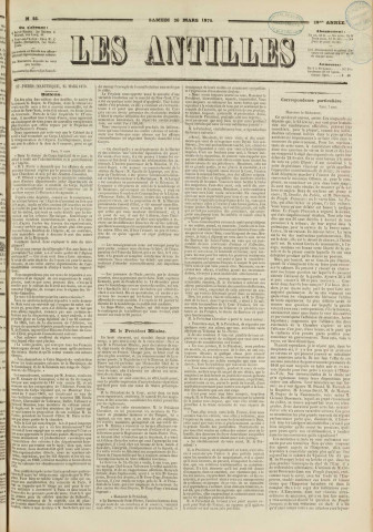 Les Antilles (1870, n° 25)