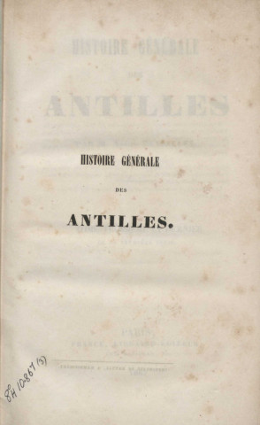 Histoire générale des Antilles (tome III)