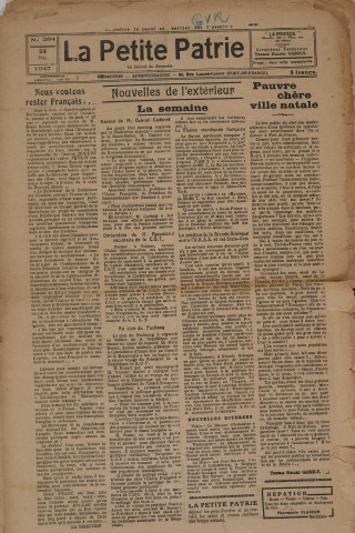 La Petite Patrie (n° 264)
