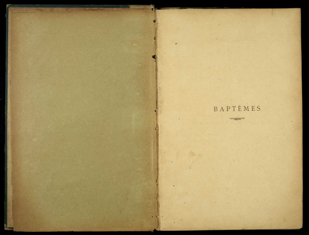 Baptêmes, mariages, sépultures