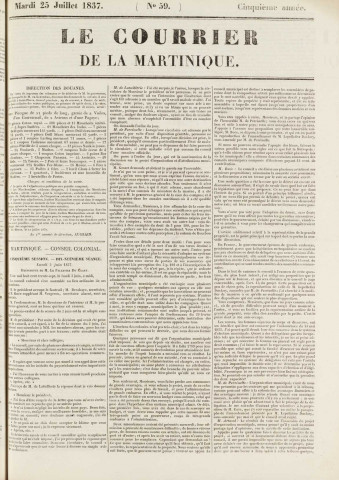 Le Courrier de la Martinique (1837, n° 59)