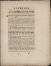 Pétition adressée à l'Assemblée nationale par François Lhomond, habitant planteur de Cayenne