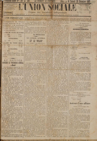L'Union sociale (n° 387-388)