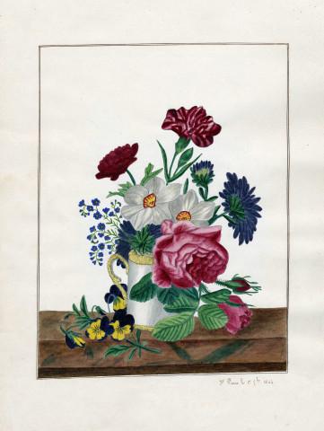 Bouquet de fleurs en vase