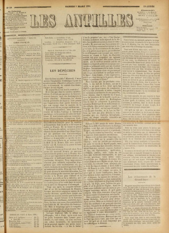 Les Antilles (1891, n° 19)