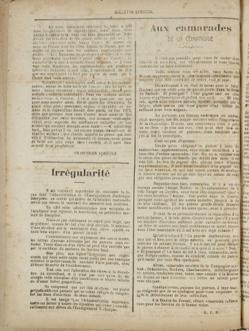 Bulletin syndical (n° 12)