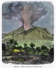 Eruption volcanique de la Montagne Pelèe
