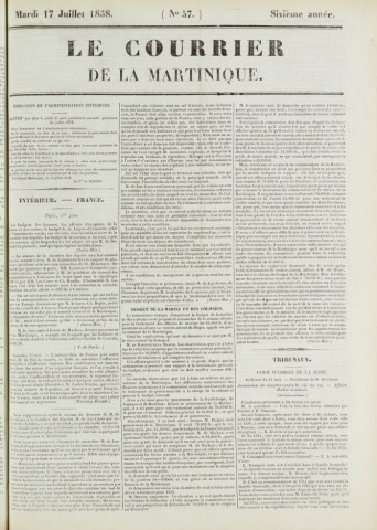 Le Courrier de la Martinique (1838, n° 57)