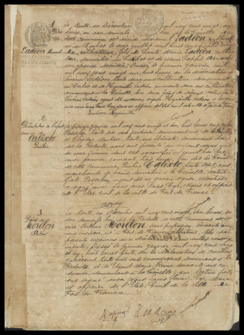 Naissances, reconnaissances, décès