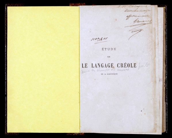 Etude sur le langage créole de la Martinique