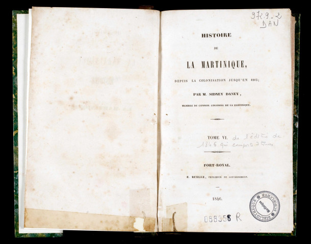 Histoire de la Martinique, depuis la colonisation jusqu'en 1815 (tome VI)