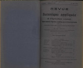 Revue de botanique appliquée et d'agriculture coloniale (n° 33)