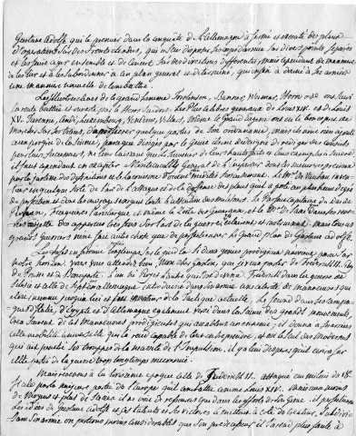 Lettre autographe de Rochambeau (fils), général tué à Leipzig pendant la campagne d'Allemagne en 1813, écrite de prison