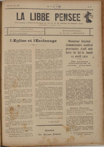 La Libre pensée (n° 20)