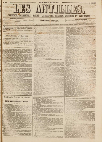 Les Antilles (1854, n° 19)