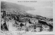 Ruines de Saint-Pierre (Martinique). Vue générale de Saint-Pierre détruit