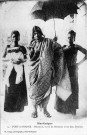 Martinique. Fort-de-France. Béhanzin, ex-roi du Dahomey et ses deux femmes