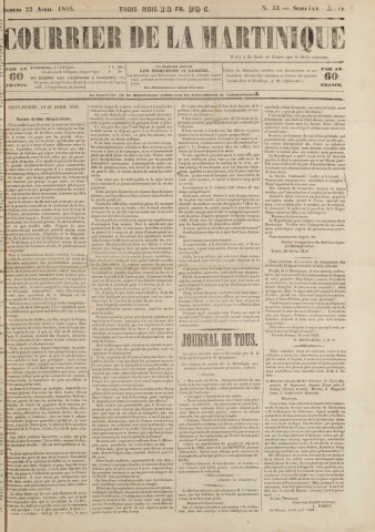 Le Courrier de la Martinique (1848, n° 33)
