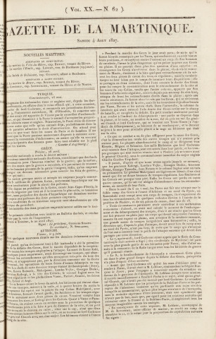 Gazette de la Martinique (1827, n° 62)