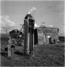 Rite et culte. lieu de culte chamanique dans un baraquement de bois en milieu rural