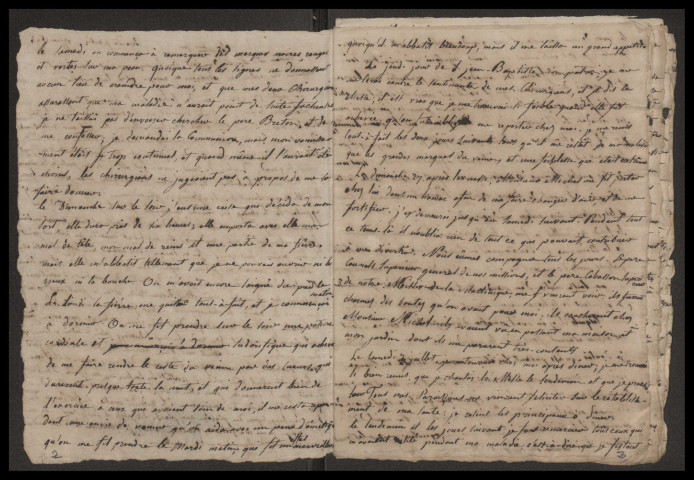 Copie manuscrite ancienne de deux chapitres du livre du père Labat : "Nouveau voyage aux îles de l'Amérique"