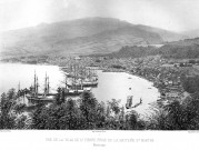 Vue de la ville de Saint-Pierre, prise de la batterie Sainte Marthe. Martinique