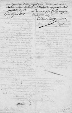 Etat des services militaires de monsieur Monnereau Jean-Louis, chef de bataillon, né à Saint-Pierre le 16 août 1765