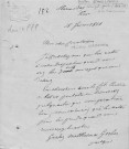 Lettre de Victor Schoelcher en exil à Herne Bay dans le Kent, à Théodore Karcher, à propos d'un prêt d'ouvrages et de la biographie de Matteson