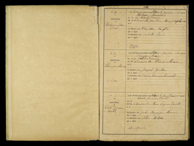 Baptêmes, mariages, sépultures