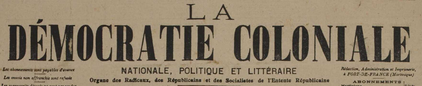 La Démocratie coloniale (n° 316)