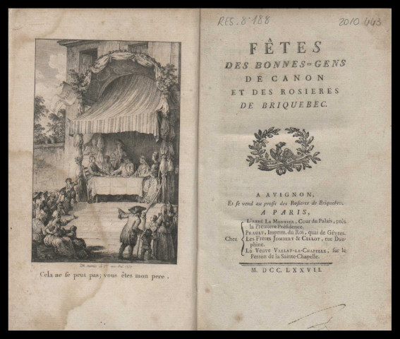 Discours d'un nègre marron, qui a été repris, et qui va subir le dernier supplice Précédé de Fêtes des bonnes-gens de Canon et des Rosières de Briquebec