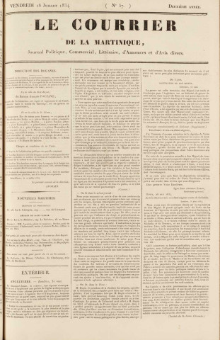 Le Courrier de la Martinique (1834, n° 57)