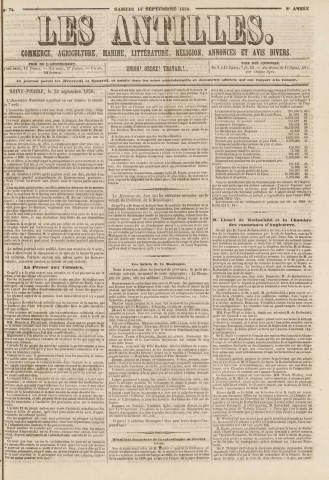 Les Antilles (1850, n° 74)