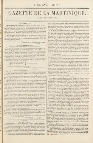 Gazette de la Martinique (1824, n° 5)