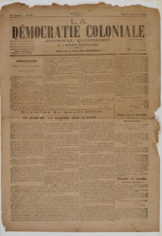 La Démocratie coloniale (n° 290)