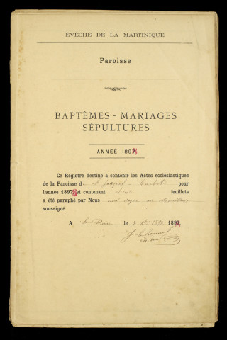 Baptêmes, mariages, sépultures