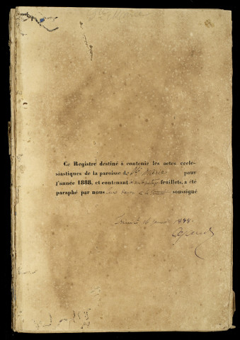 Baptêmes, mariages, sépultures