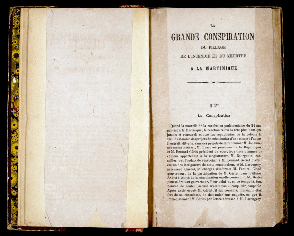 La grande conspiration du pillage de l'incendie et du meurtre à la Martinique
