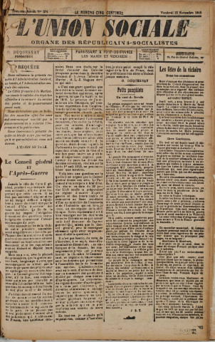 L'Union sociale (n° 574)