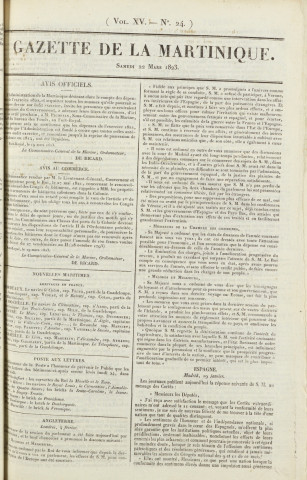 Gazette de la Martinique (1823, n° 24)