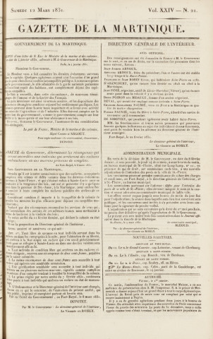 Gazette de la Martinique (1831, n° 21)