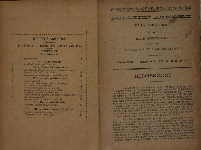 Bulletin agricole de la Martinique (octobre-novembre-décembre 1923)