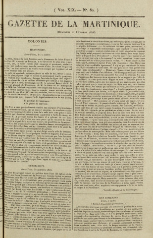 Gazette de la Martinique (1826, n° 82)